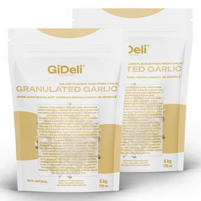 Knoblauch Granuliert 10kg Fleisch Gemüse Fisch Aromatisch Grill Naturrein GiDeli