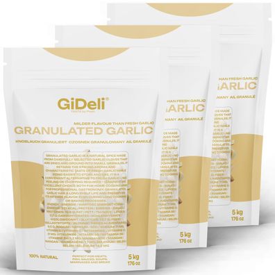 Knoblauch Granuliert 15kg Fleisch Gemüse Fisch Aromatisch Grill Naturrein GiDeli