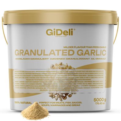 Knoblauch Granuliert 5kg Fleisch Gemüse Fisch Aromatisch Grill Naturrein GiDeli