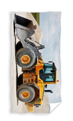 Baumaschinen Bagger Badetuch Strandtuch Duschtuch 70 x 140 cm
