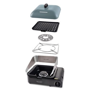 Cadac Van Cook FFD Combo Gasgrill mit Deckel Tischgrill Campinggrill 1025-20-UN