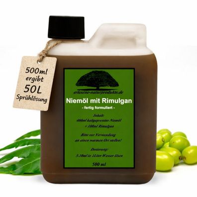 39,98€/ L / Neemöl Niemöl mit Emulgator 500ml Konzentrat - ergibt 50L Sprühlösung