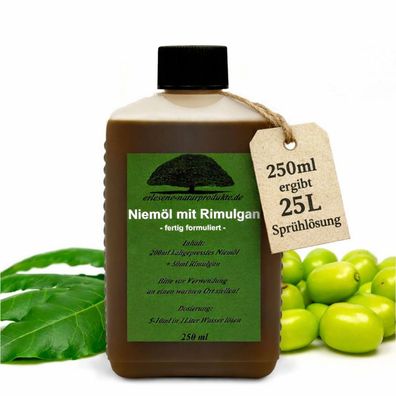71,4€/ L) Neemöl Niemöl mit Emulgator 250ml Konzentrat - ergibt 25L Sprühlösung