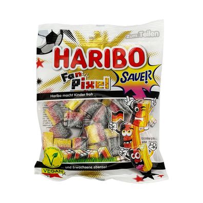 HARIBO WM Fan Pixel Tüte Fruchtgummikonfekt 160g