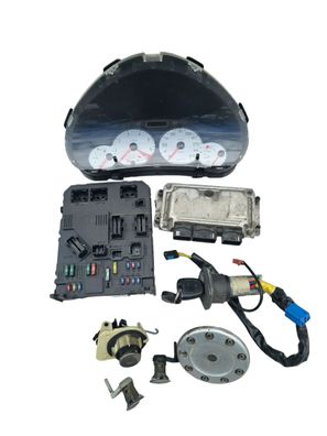 Peugeot 206 1.6 16V Motorsteuergerät Schloß Satz 9648482980 0261208101 4ap
