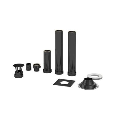 Fintec Außenkamin Chimney Graphitschwarz für holzbefeuerte Saunaöfen