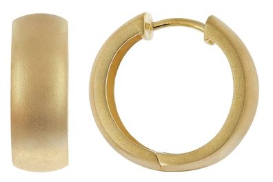 trendor Schmuck Creolen Ohrringe 925 Silber Matt Vergoldet Klappcreolen ? 18 mm 2172