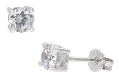 GLIZZ Schmuck Damen-Ohrringe Weißgold 333 / 8K Zirkonia-Ohrstecker GL1686