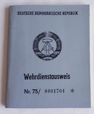 DDR NVA Wehrdienstausweis