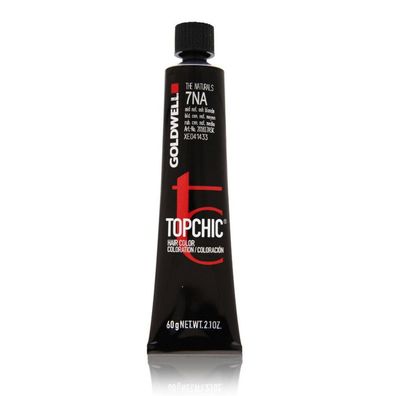 Goldwell, TopChic, permanente Haarfarbe, 7NA Mittelnatürliches Aschblond, 60 ml