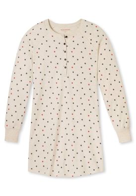 Schiesser - Damen Sleepshirt 1/1 Arm, langarm, Beigemeliert, 90cm lang Gr. 36