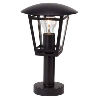 Brilliant Sockelleuchte " RILEY" IP44 Metall / Glas schwarz E27 42384/06