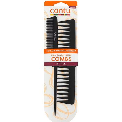 Set Duo, Cantu, Cantu, Styling, Haarkamm aus Kunststoff, Schwarz, 2 Stück