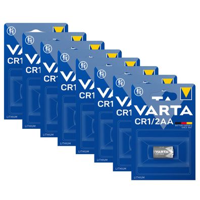 8x Varta CR 1/2 AA Mignon 6127 Lithium 3 V Batterie 700mAh im 1er Blister