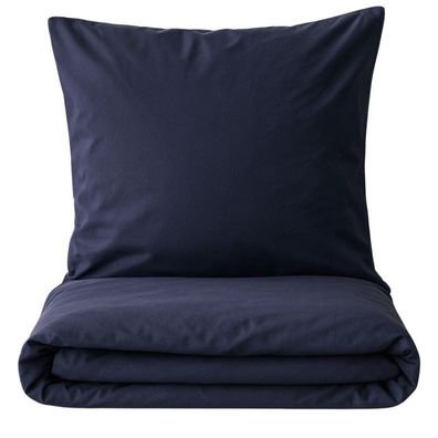 Microfaser Bettwäsche 135x200/80x80cm RV Navy-Blau