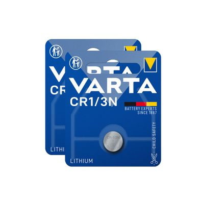 2x CR1/3N Lithium Knopfzelle 3V 170mAh L76 DL1/3N CR11108 VARTA 6131 CR1 3N