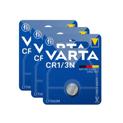 3x CR1/3N Lithium Knopfzelle 3V 170mAh L76 DL1/3N CR11108 VARTA 6131 CR1 3N