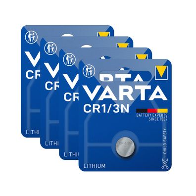 4x CR1/3N Lithium Knopfzelle 3V 170mAh L76 DL1/3N CR11108 VARTA 6131 CR1 3N