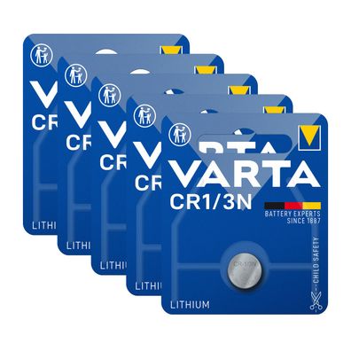 5x CR1/3N Lithium Knopfzelle 3V 170mAh L76 DL1/3N CR11108 VARTA 6131 CR1 3N