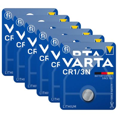 6x CR1/3N Lithium Knopfzelle 3V 170mAh L76 DL1/3N CR11108 VARTA 6131 CR1 3N