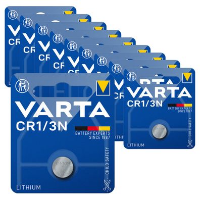10x CR1/3N Lithium Knopfzelle 3V 170mAh L76 DL1/3N CR11108 VARTA 6131 CR1 3N