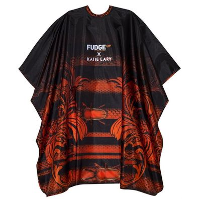 Fudge Professional, Katie Eary, Friseurumhang aus Textil, Rot/Schwarz