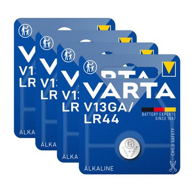 4x V13GA VARTA Knopfzelle Batterie LR44 AG13 13GA V76PX SR44 V 13 GA