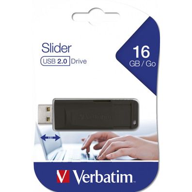 USB-Stick 16GB Verbatim 2.0 Store'n Go "Slider" retail