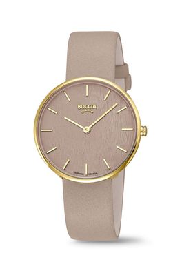 Boccia Damen Titan Uhr beige 3387-01