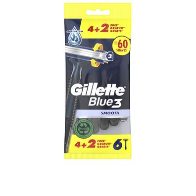 Blue3 Glatte Einwegrasierer 6Stk