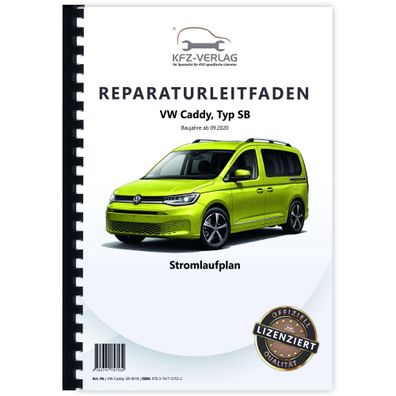 VW Caddy Typ SB ab 2020 Schaltplan Stromlaufplan Verkabelung Elektrik Pläne