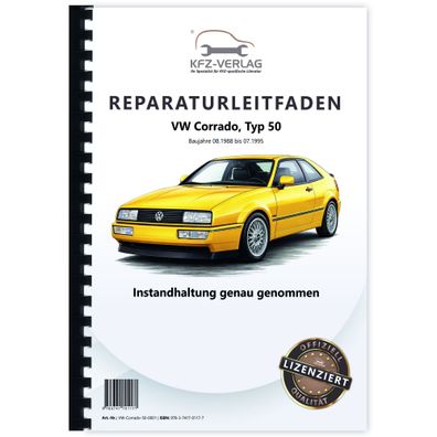 VW Corrado Typ 50 1988-1995 Instandhaltung Inspektion Wartung Reparaturanleitung