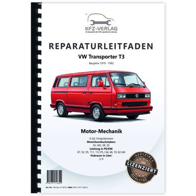 VW Bus T3 (79-92) 4-Zyl. 2,1l Benzinmotor 87-112 PS Mechanik Reparaturanleitung