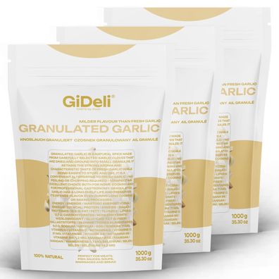 Knoblauch Granuliert 3kg Fleisch Gemüse Fisch Aromatisch Grill Naturrein GiDeli