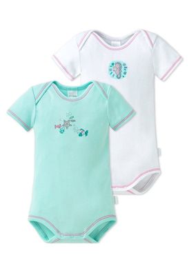 Schiesser Mädchen Doppelpack Kurzarm-Bodys, 151730, Babybody Gr. 68