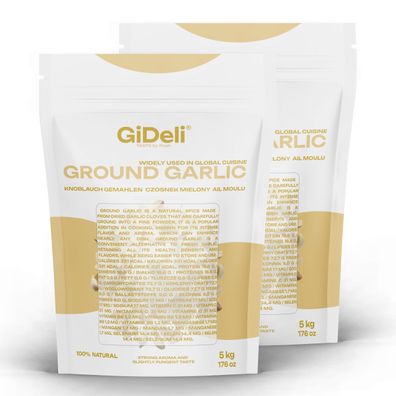 Knoblauchpulver Gemahlen 10kg Naturrein Fleisch Gemüse Fisch Intensiv GiDeli