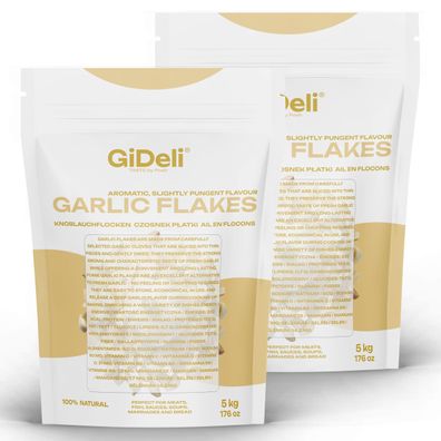 Knoblauchflocken 10kg Naturrein Gastronomie Fleisch Fisch Gemüse Intensiv GiDeli