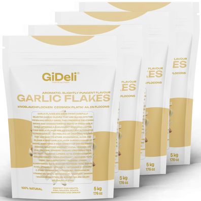 Knoblauchflocken 20kg Naturrein Gastronomie Fleisch Fisch Gemüse Intensiv GiDeli