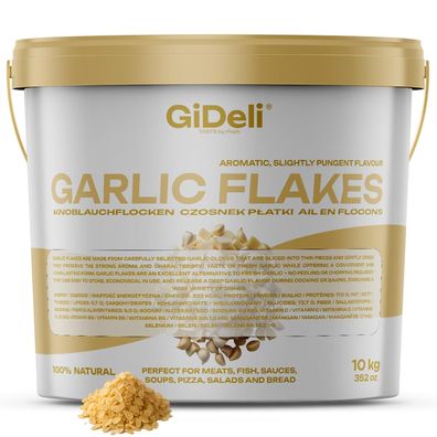 Knoblauchflocken 10kg Naturrein Gastronomie Fleisch Fisch Gemüse Intensiv GiDeli