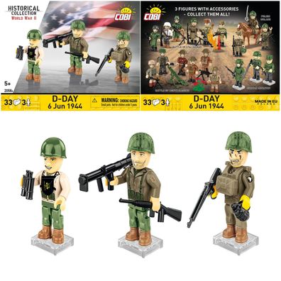 COBI 2058A Historical Collection WW2 D-Day 6 Jun 1944 Figuren Set