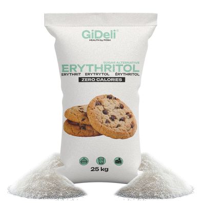 Erythrit 25kg Zuckerersatz Kalorienfrei Low Carb Zahnfreundlich Vegan GiDeli