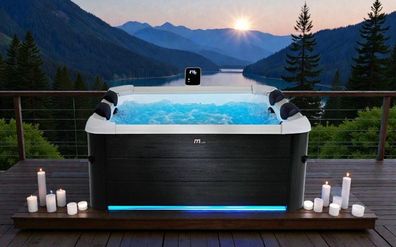 MSpa XXL Whirlpool Outdoor Pool Neustes Modell OSLO inkl. MSPA App, LED UVC