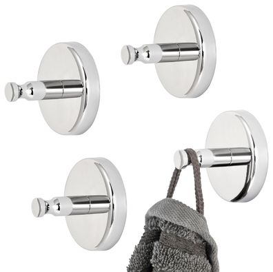 bremermann Bad-Serie Lucente - Handtuchhaken 4er Set, aus Edelstahl verchromt
