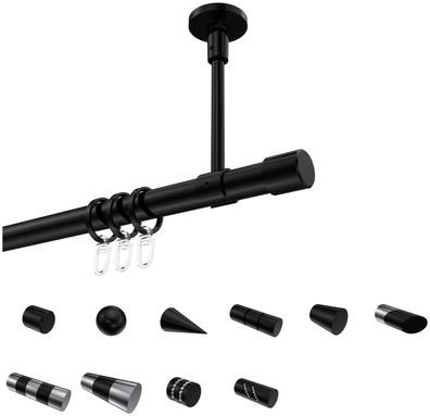 Gardinenstangen Schwarz 20 mm Ø Interdeco Sonette