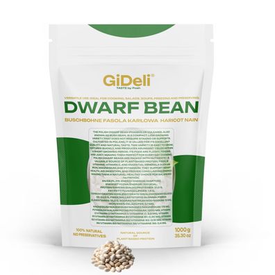 Weiße Buschbohnen 1kg Weiße Bohnen Vegan Protein Naturrein Ballaststoff GiDeli