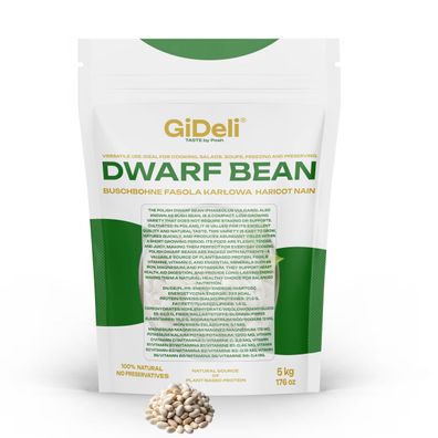 Weiße Buschbohnen 5kg Weiße Bohnen Vegan Protein Naturrein Ballaststoff GiDeli