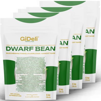 Weiße Buschbohnen 20kg Weiße Bohnen Vegan Protein Naturrein Ballaststoff GiDeli
