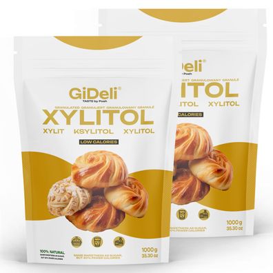 Xylit Birkenzucker 2kg Zuckerersatz Vegan Zahnfreundlich Kalorienarm GiDeli