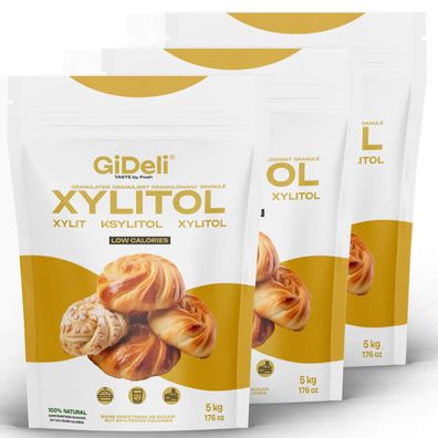Xylit Birkenzucker 15kg Zuckerersatz Vegan Zahnfreundlich Kalorienarm GiDeli