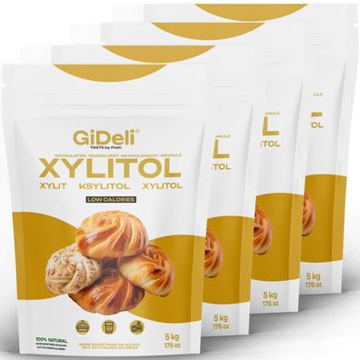 Xylit Birkenzucker 20kg Zuckerersatz Vegan Zahnfreundlich Kalorienarm GiDeli